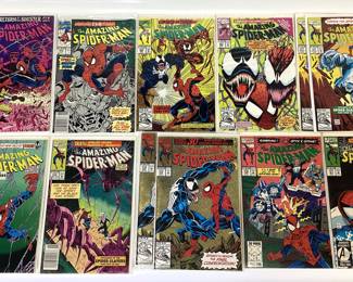 58 THE AMAZING SPIDER-MAN COMICS. 60 CENT, HOLOGRAM, DUPLICATES, VENOM, CARNAGE, THANOS, HULK, GHOST RIDER, SINISTER SIX, HOBGOBLIN, DR. OCTOPUS, PUNISHER