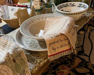 Large pottery serving bowls great for the holidays