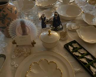 Many pieces of Lenox