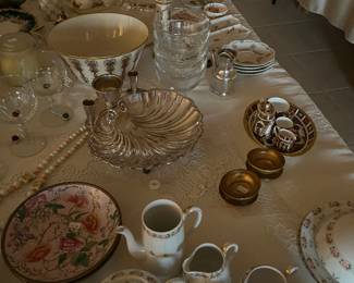 A few of the tea pots, 2 sets of miniature tea pots also