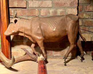 2 Bulls 19" x 16" - possibly from an advertising sign 
