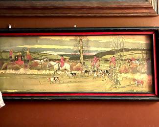 Vtg. Harry Eliott - traditional fox hunt scene 