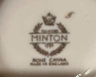 Minton - light pink/blush swirled ribbed design -  Bone China dish set