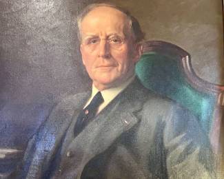 Arvid Frederick Nyholm Original 1924 Portrait of Dr. George H. Simmons, editor and general manager of the Journal of the American Medical Association. This painting was referenced in the June 21, 1924 issue of The Art News.