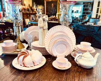 Pink Minton Bone China dish set