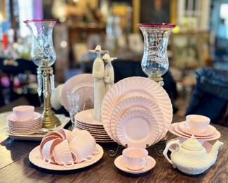 Pink Minton Bone China dish set