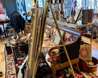Brass floor easel 