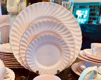Pink Minton Bone China dish set