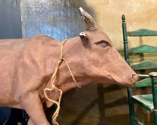 2 Bulls 19" x 16" - possibly from an advertising sign 