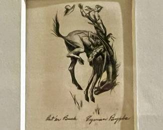 "Let'er Buck" by American artist Lyman Byxbe 