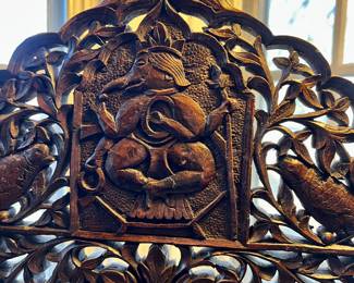 Antique Hand carved Asian Pidda chair  