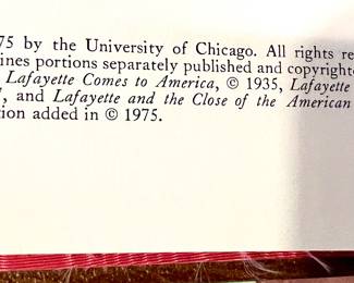 Signed copy - Lafayette In America by Louis Gottschalk - copyright 1975