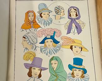 1 of 2 "The History of the Feminine Costume of the World" books - w/10 book per pack