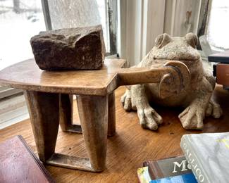 Hand carved wooden Turtle stool