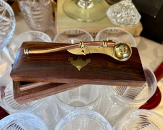 Nautical Mariner Boatswain whistle w/wooden box