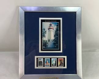 Marblehead Lighthouse Postage Stamps & Framed Print