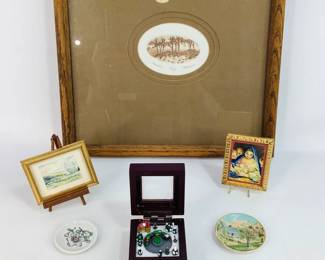  Dolores Trenner "Shoreline" Original Etching & Quaint Minitature Collectibles