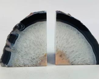 Agate Geode Bookends