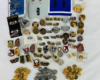 Various Military Uniform Pins
