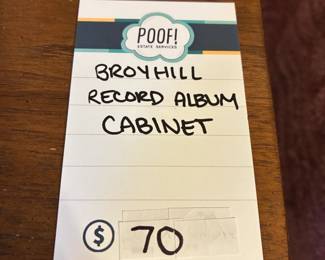 Broyhill Record Album Cabinet 