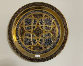 Etched Brass Decorative Wall Plate 