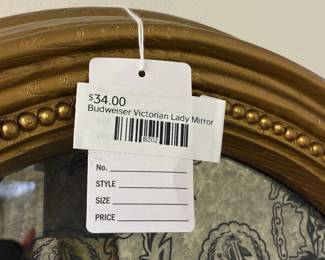 Budweiser Victorian Lady Mirror 
