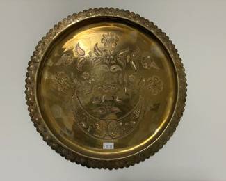 Etched Brass Decorative Wall Plate 