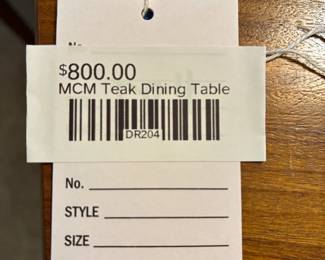 MCM Teak Dining Table 
