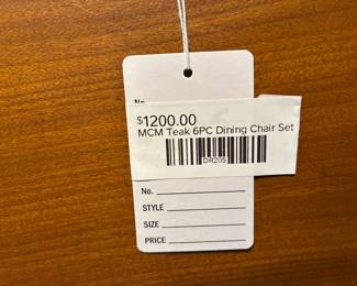 MCM Teak 6PC Dining Chair Set 