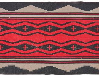 Pendleton "Hidatsa Earth Blanket", in red, white, black and gray, inspired by a photograph by E. S. Curtis

6 ft. 6 in. x 5 ft. 2 in.