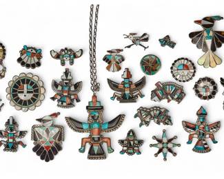 (23) Zuni Pins & Pendants
