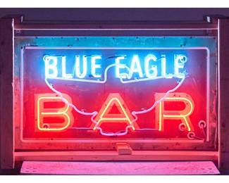 Large Blue Eagle Bar Neon Sign
