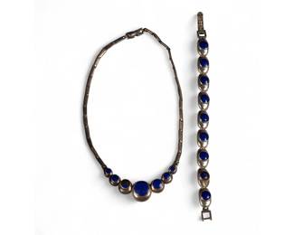 Sterling & Lapis Jewelry Set
