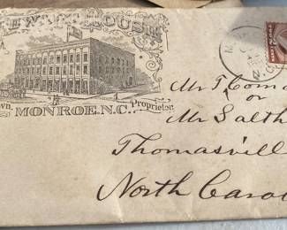 Early Monroe, N.C. Paper Ephemera