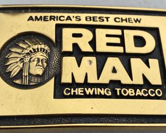 1983 Red Man Chewing Tobacco Belt Buckle
