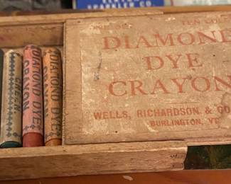 Early Diamond Dye Crayon Box