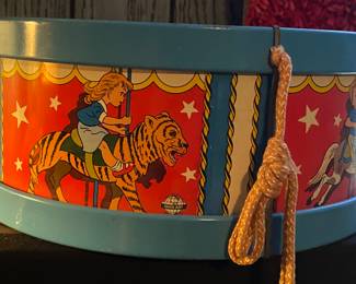 Vintage Tin Litho Ohio Art Drum