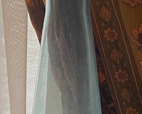 Vintage Blue Genie Bottle Decanter