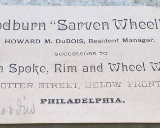 Woodburn "Sarven Wheel Co." Advertising Ink Blotter