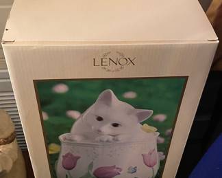 Lenox Butterfly Meadow Kitten Cookie Jar