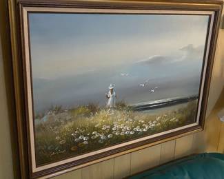 Erica Signed Coastal Themed Painting