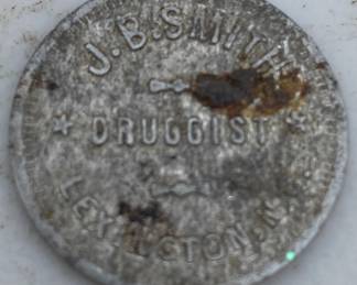 Small J.B. Smith Druggist Token Lexington, N.C. (Good For 5 Cent Glass of Soda)