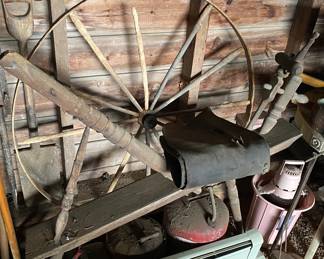 Early Spinning Wheel Parts