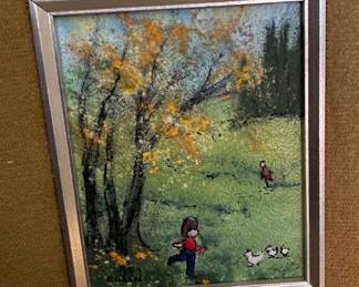 Framed Enameled Tiles 