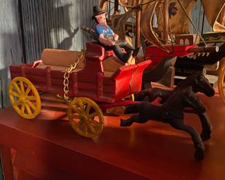 Cast Iron Wagon and Horses