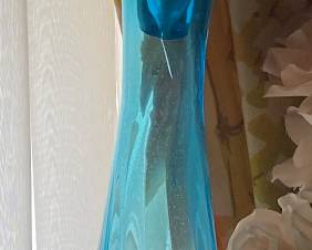 Blue Glass Genie Bottle