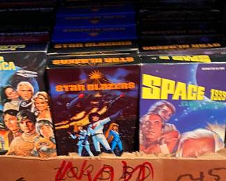 Battlestar Galactica, Star Blazers, Space 1999 and Other Assorted Sci-Fi VHS Tapes