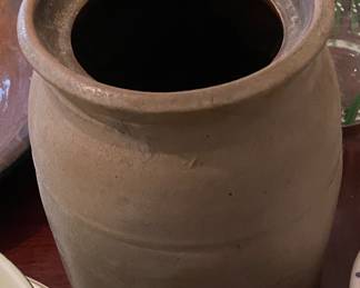 Old Salt Glaze Pottery Storage Jar