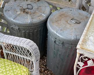 Galvanized Trash Cans