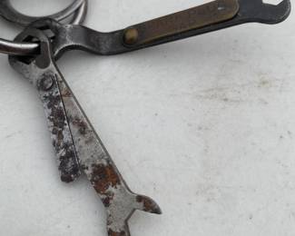 Small Old Ignition Wrenches with Spark Plug Gaps